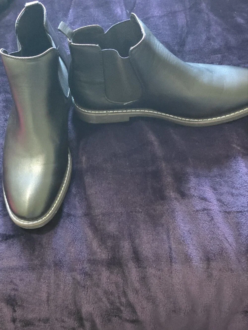 Men's Black Chukka Boots - Smooth Leather Slip-On